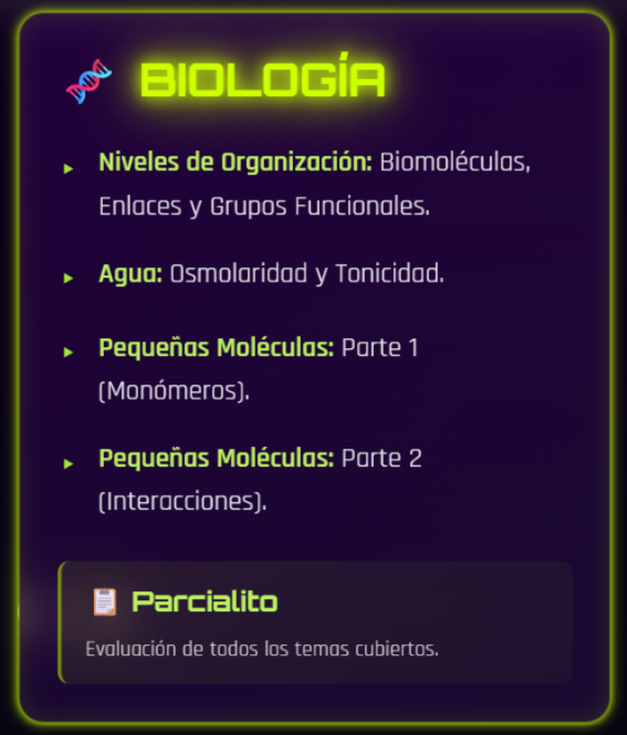 CRONOGRAMA | CURSO ANUAL BIOLOGIA